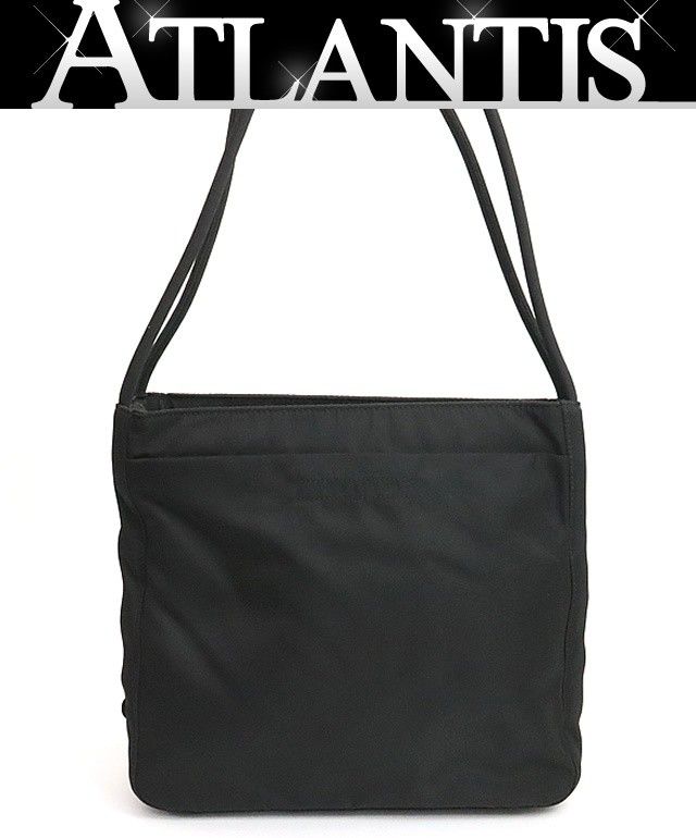 プラダ PRADA 三角ロゴ トートバッグ ナイロン 黒 【74929】