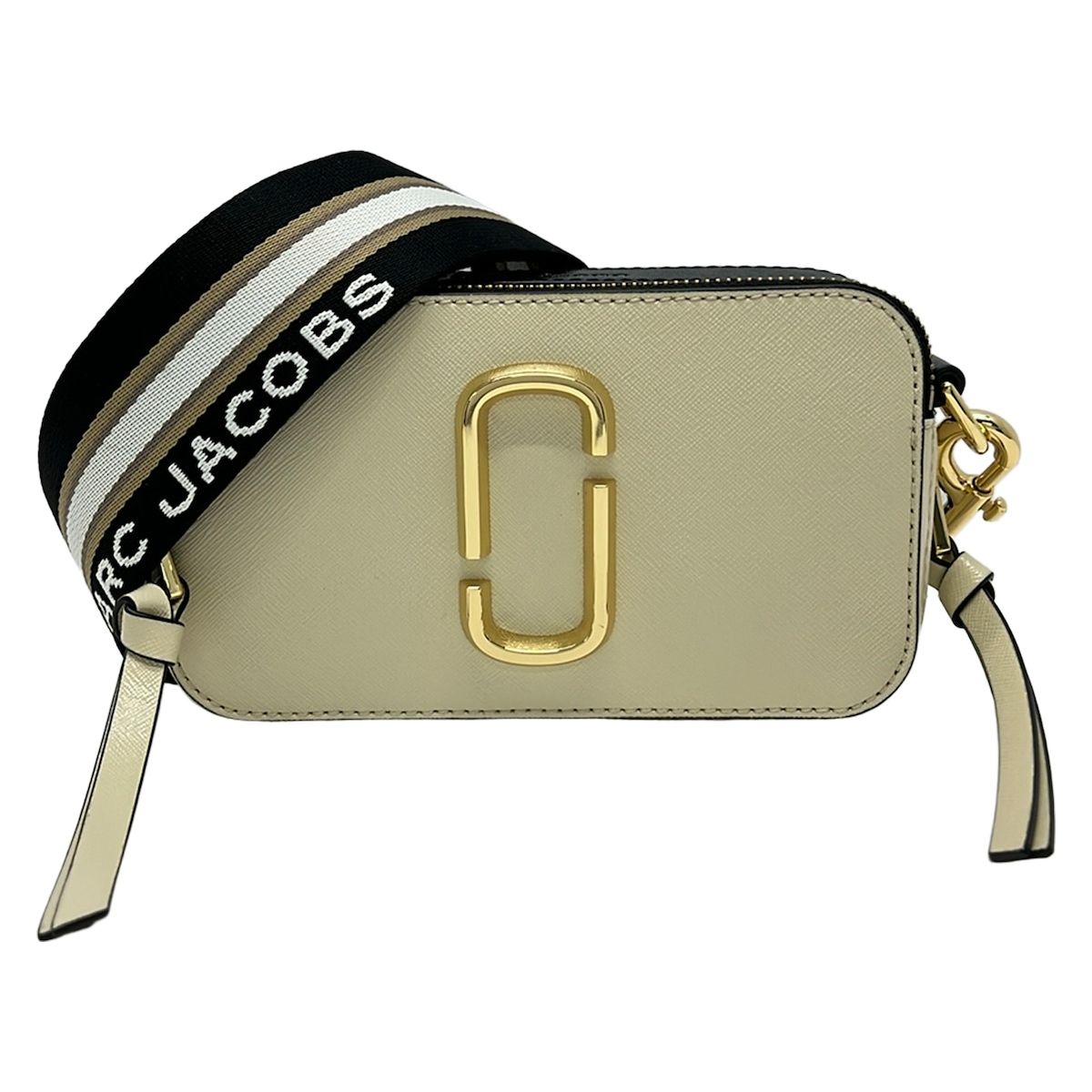 MARC JACOBS(マークジェイコブス) ショルダーバッグ ザ スナップショット M0012007 アイボリー×黒 ストラップ着脱可 レザー