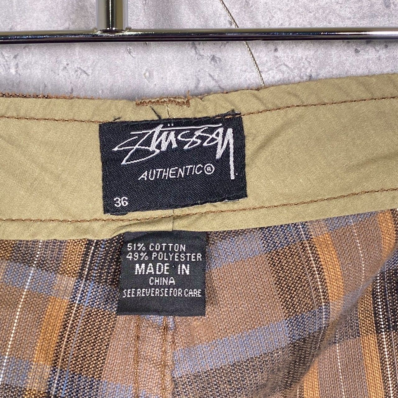 STUSSY』ステューシー (36) チェック柄カーゴパンツ ズボン - メルカリ