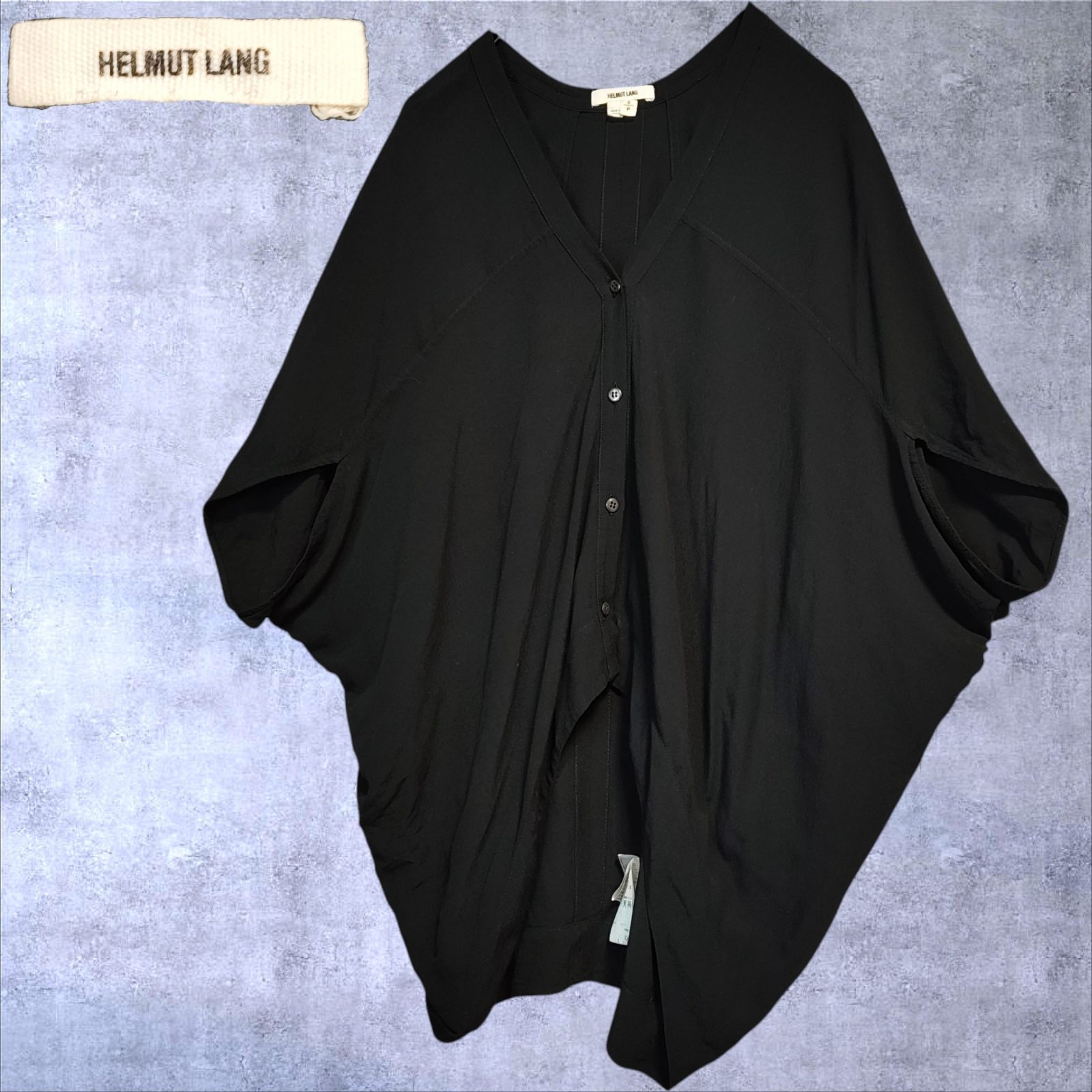 00s Y2K Archive HELMUT LANG とろみブラウス 半袖 変形 ドルマン