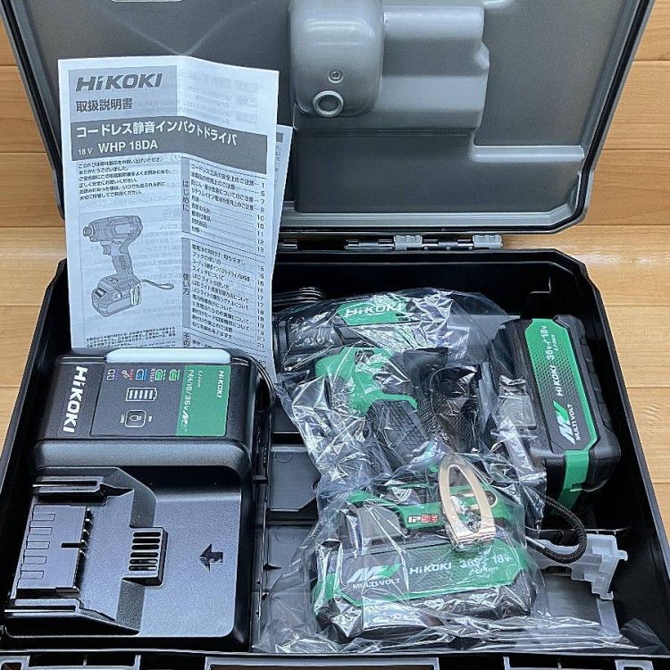 HiKOKI/ハイコーキ WHP18DA 2XPZ 18V コードレス静音インパクトドライバ フルセット