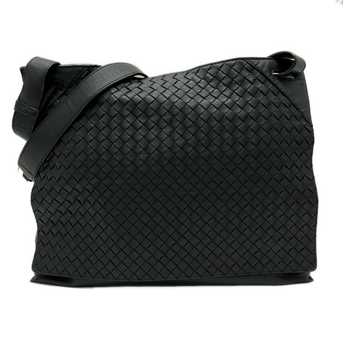 BOTTEGA VENETA(ボッテガヴェネタ) ショルダーバッグ イントレチャート 黒 レザー