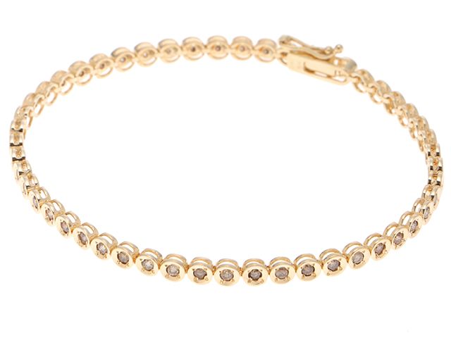 JEWELRY ジュエリー ブレスレット K18イエローゴールド ダイヤモンド1.00ct 約7.8g 207【中古】2120000353451