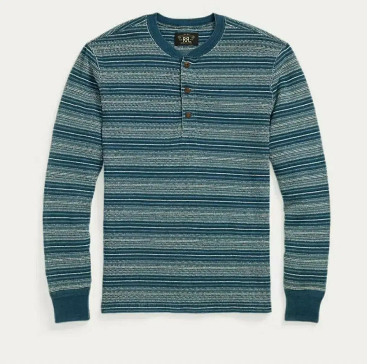 RRL(ダブルアールエル) LEE Indigo ジャカード Henry シャツ XL