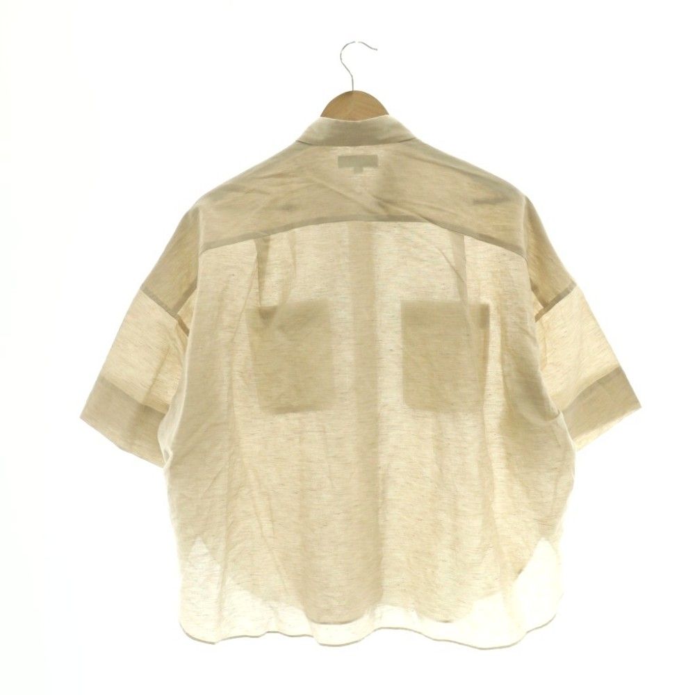 ドゥロワー Drawer M.SUMMER1 ハーフスリーブ比翼シャツ ブラウス リネン 36 ベージュ /CX ■OS ドゥロワー Drawer M.SUMMER1 ハーフスリーブ比翼シャツ ブラウス リネン 36 ベージュ /CX ■OS