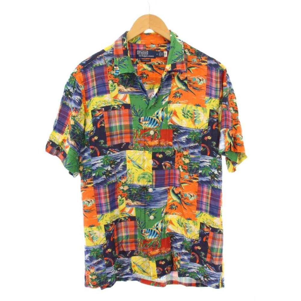 ポロ バイ ラルフローレン Polo by Ralph Lauren CLASSIC FIT アロハシャツ カジュアル 半袖 オープンカラー 総柄 M マルチカラー /BB 7,630円