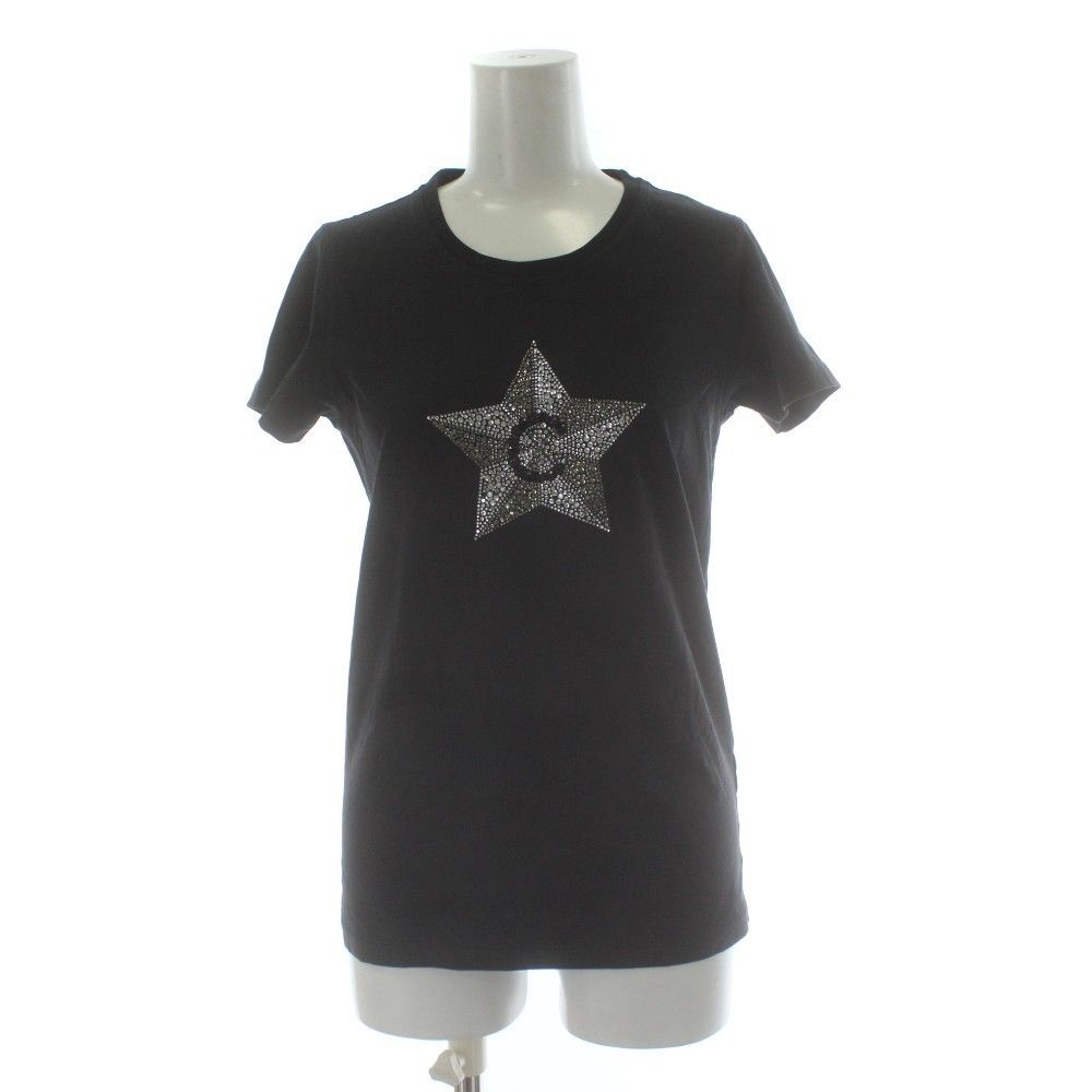 セリーヌ CELINE Star Studs T-shirt スター スタッズ Tシャツ カットソー 半袖 黒 S ■GY40