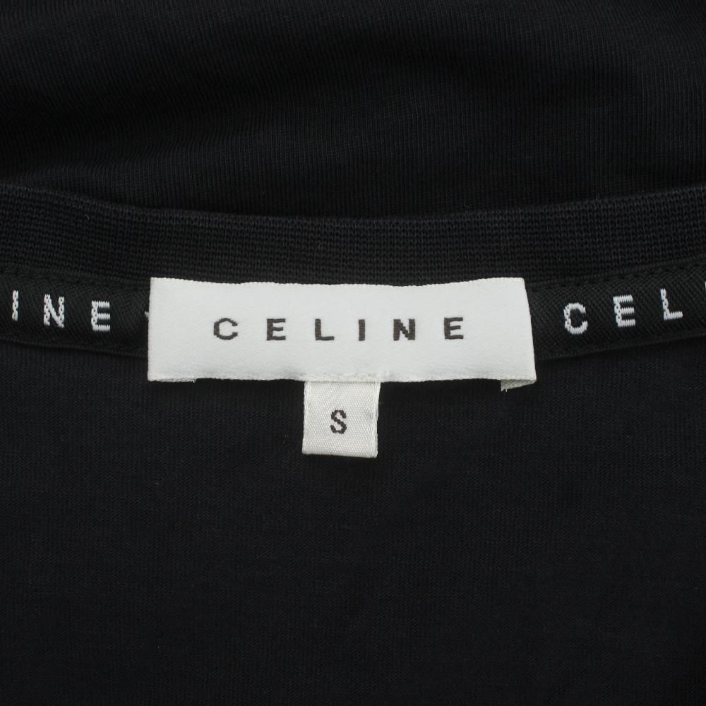 セリーヌ CELINE Star Studs T-shirt スター スタッズ Tシャツ カットソー 半袖 黒 S ■GY40