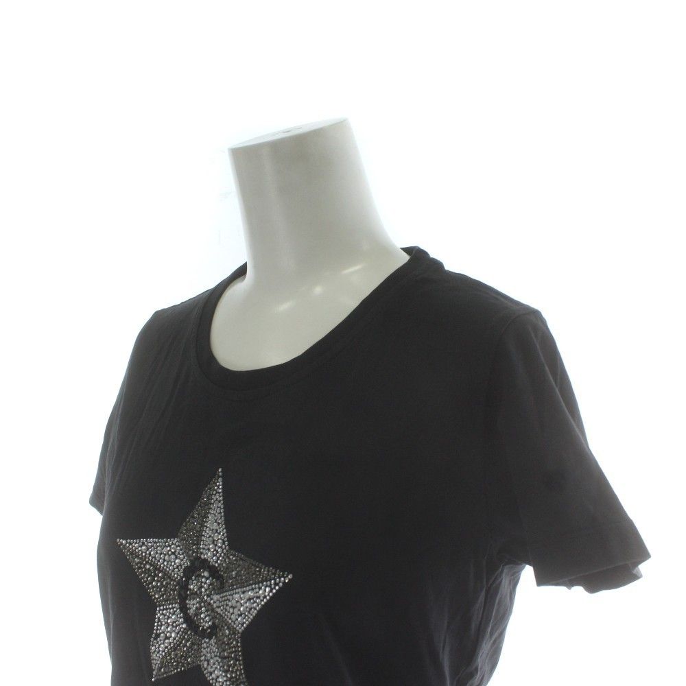 セリーヌ CELINE Star Studs T-shirt スター スタッズ Tシャツ カットソー 半袖 黒 S ■GY40