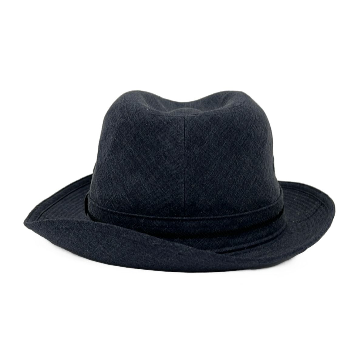 Borsalino(ボルサリーノ) ハット - ネイビー×黒 刺繍 コットン - メルカリ