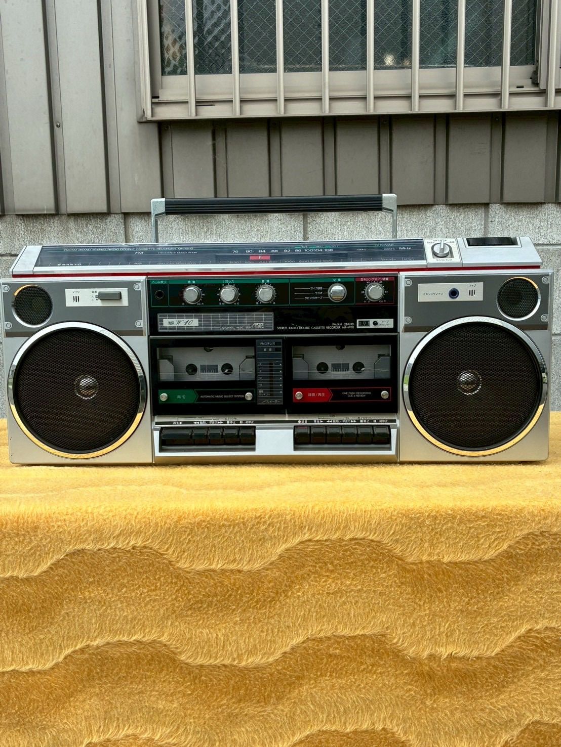 動作未確認 SANYO MR-W10 ダブルカセットデッキ ラジカセ サンヨー