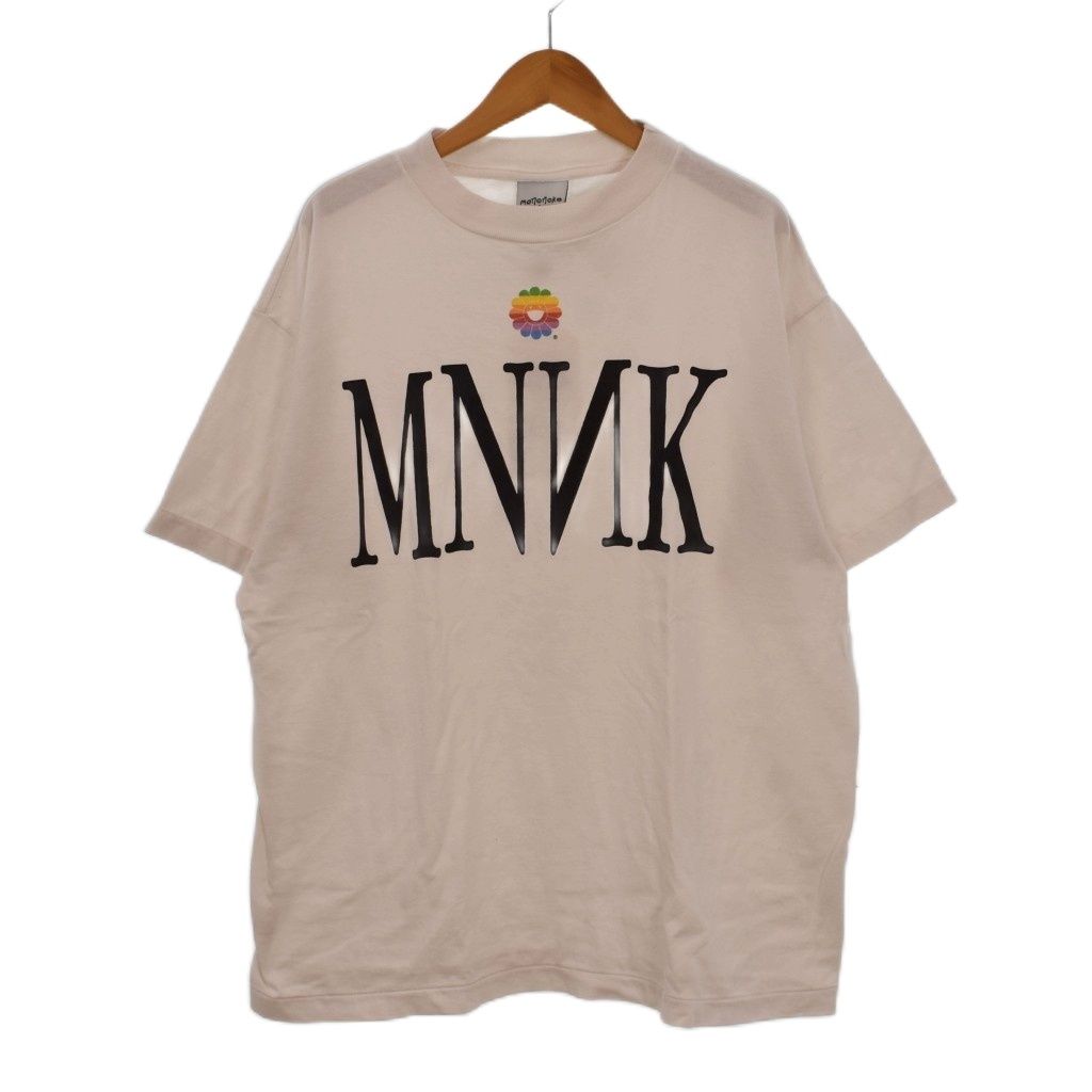モノノケ・メイド Mononoke・made 26SS S/S T-SHIRT MNNK Tシャツ カットソー 半袖 ロゴプリント クルーネック プルオーバー S 白 ホワイト 黒 ブラック マルチカラー MT-MK8-0000-001