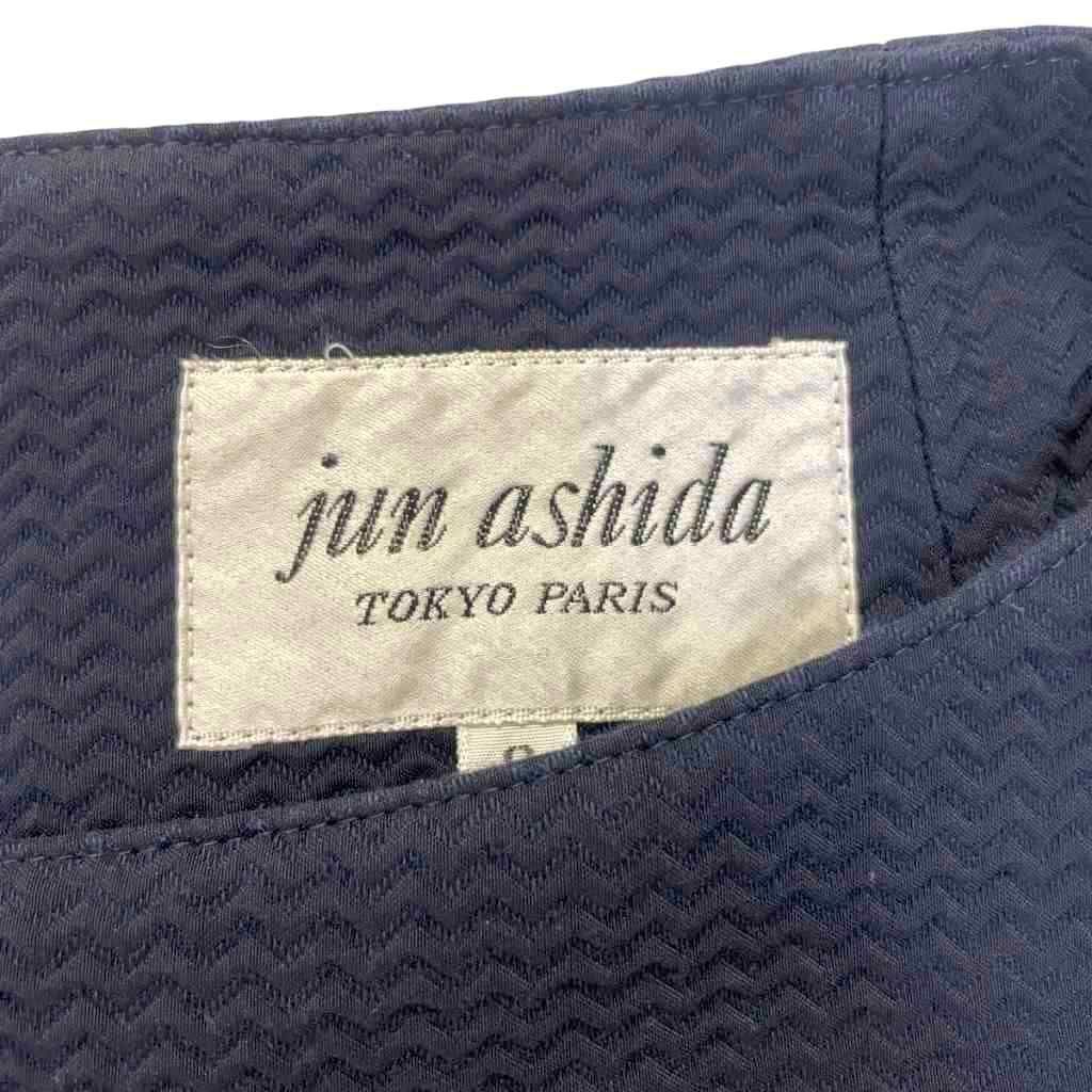 ジュンアシダ jun ashida ノースリーブワンピース ひざ丈 ダブル