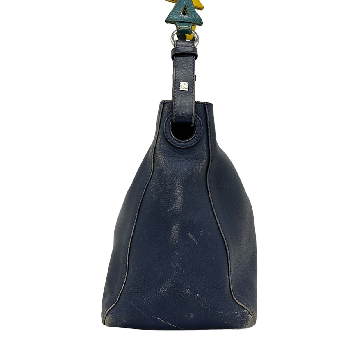 LOEWE(ロエベ) ショルダーバッグ Vバケット ダークネイビー ストラップ 