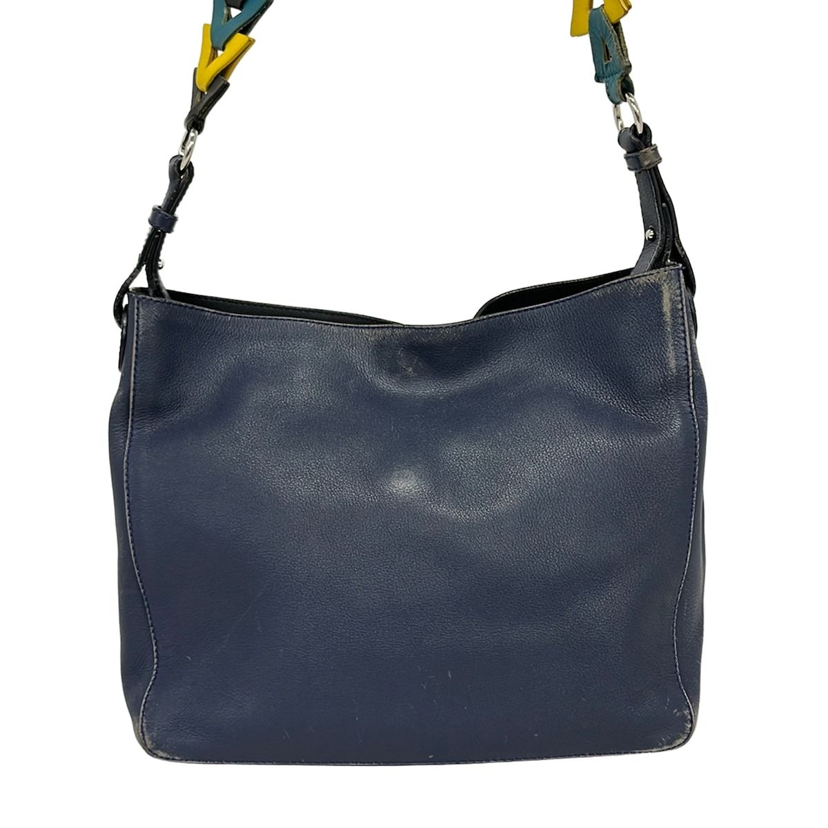 LOEWE(ロエベ) ショルダーバッグ Vバケット ダークネイビー ストラップ 