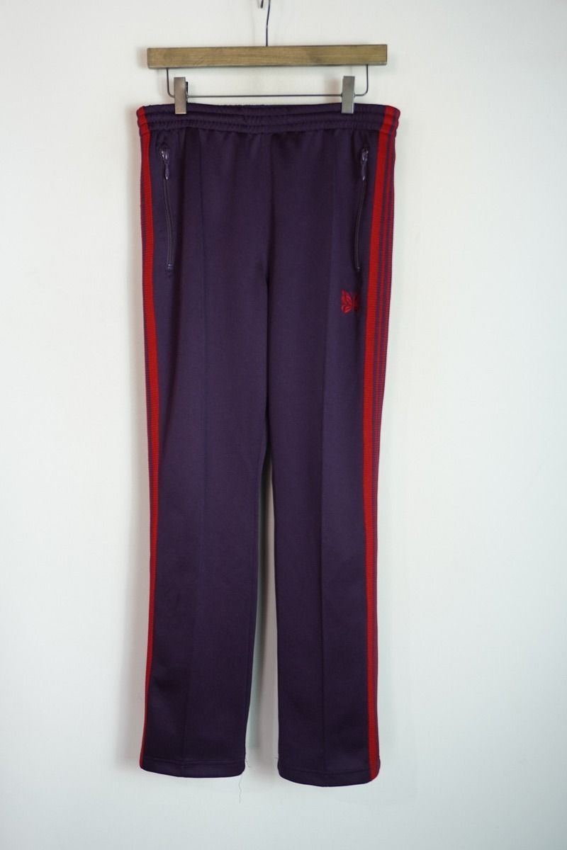 美品 Needles ニードルズ ニードルス Narrow Track Pant ナロー トラック パンツ ボトムス LQ230 ダークパープル サイズS 本物 3357Q♪