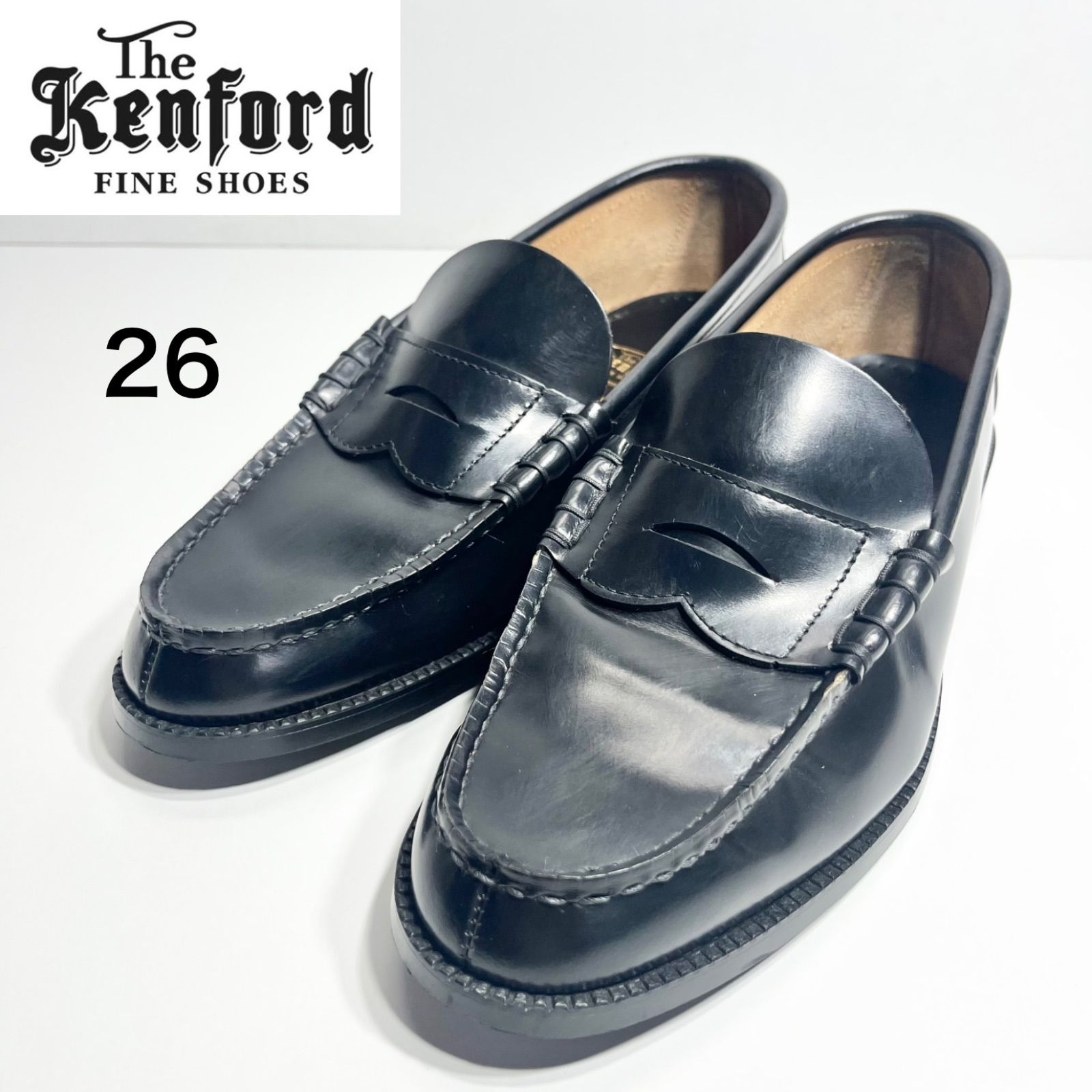 美品】KENFORD ケンフォード コインローファー K418 黒 26cm EEE 日本