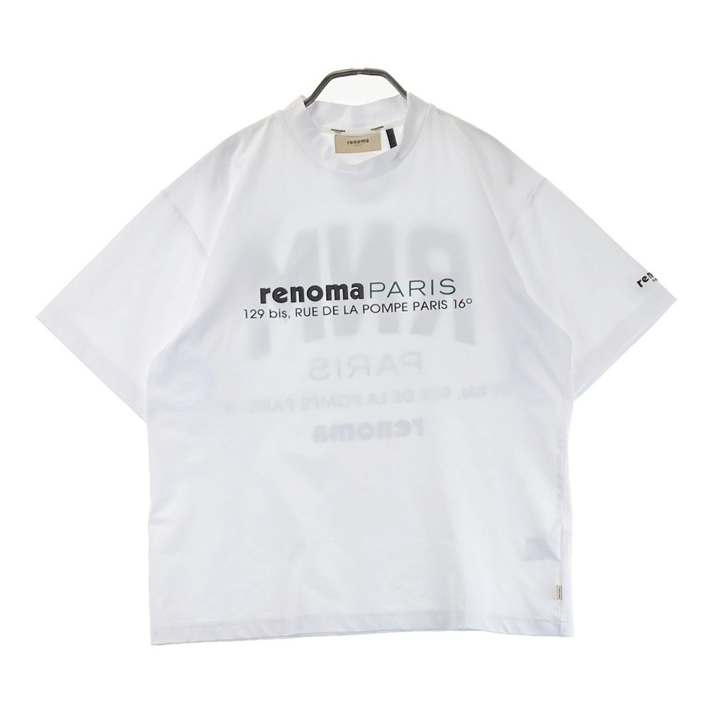 サイズ：S RENOMA GOLF レノマゴルフ モックネック 半袖Tシャツ ホワイト系 [240101707042] ゴルフウェア メンズ ストスト