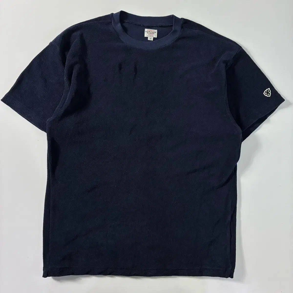 HERITAGE FLOSS ヘリテイジ フロース ネイビー コットン 半袖 Tシャツ
