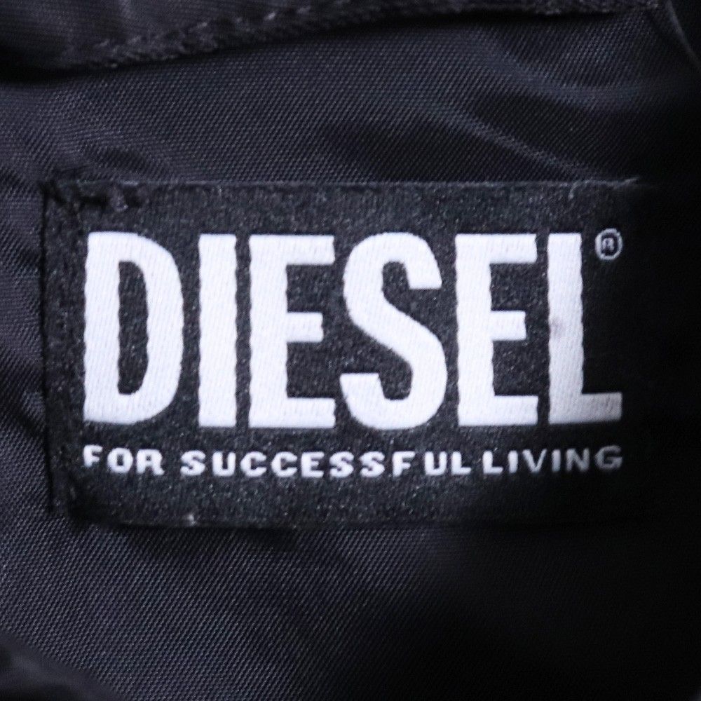 DIESEL ナイロンライダースジャケット Lサイズ ブラック - メルカリ
