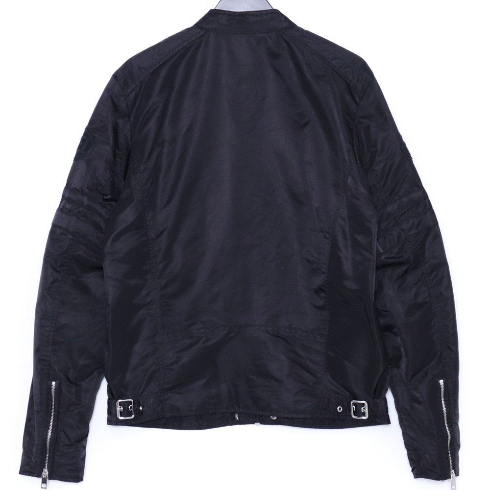 diesel ライダース　ナイロン　レザー archiveレザージャケット DIESEL ナイロンライダースジャケット Lサイズ ブラック - メルカリ