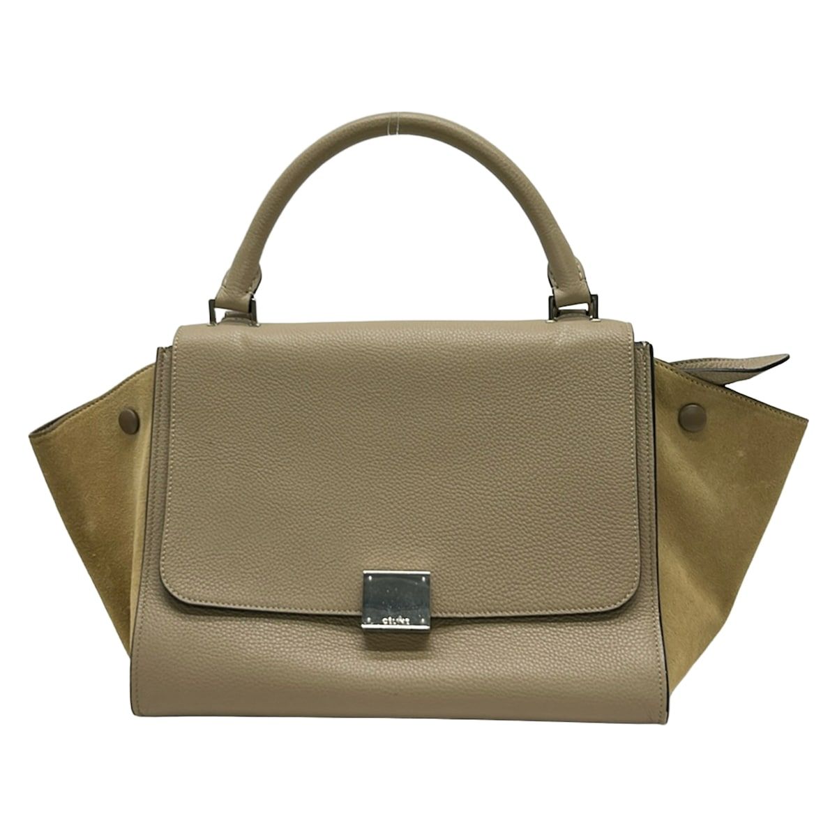 CELINE(セリーヌ) ハンドバッグ トラペーズスモール 174683MDB.03UN グレーベージュ×ベージュ レザー
