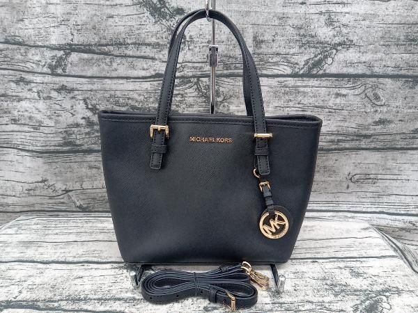 【MICHAEL KORS】 35TBGTVT0L 2way ショルダーバッグバッグ マイケル コース ブラック レディース 中古