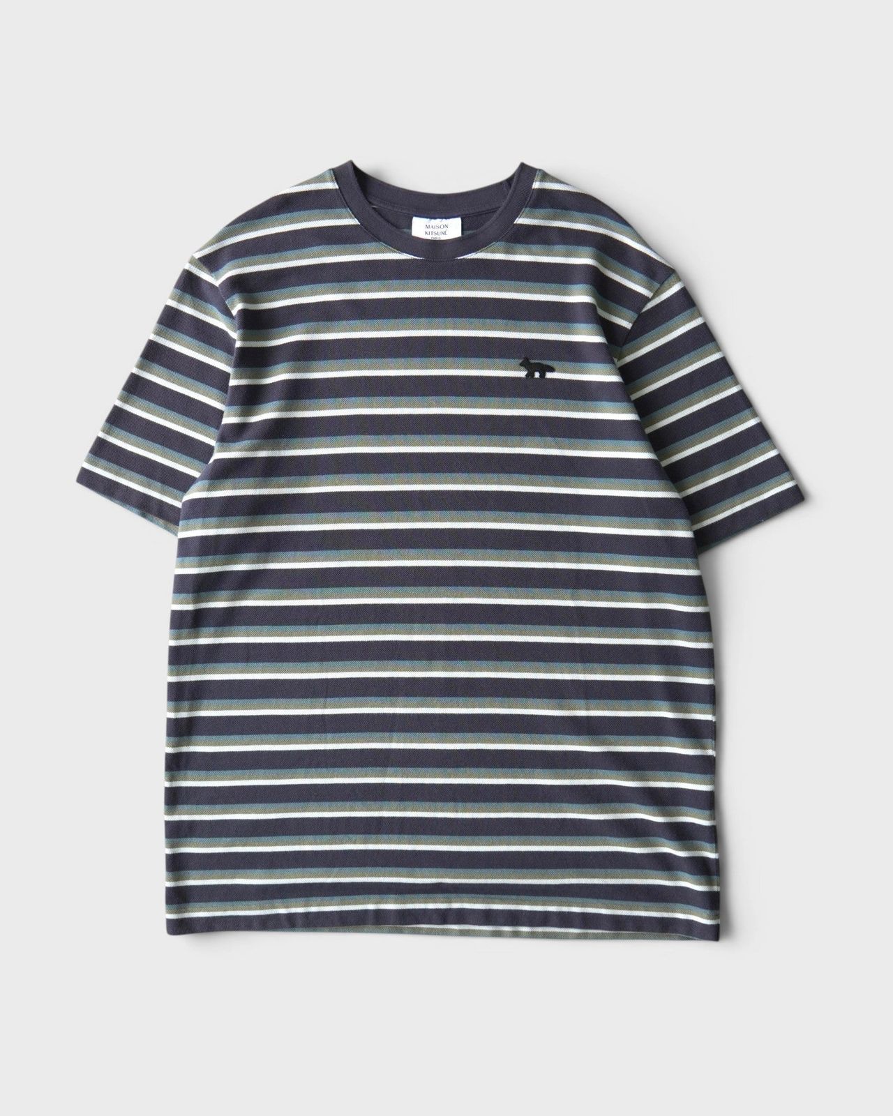 メゾン キツネ フォックス ボーター 鹿子 Tシャツマルチカラー Lサイズ メンズ
