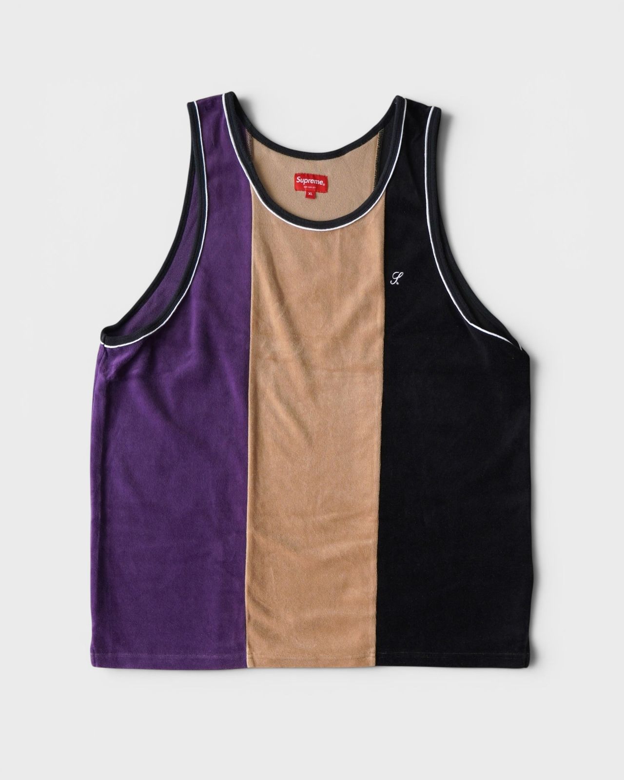 シュプリーム Velour Tank Top ベロア タンクトップ マルチカラー メンズ