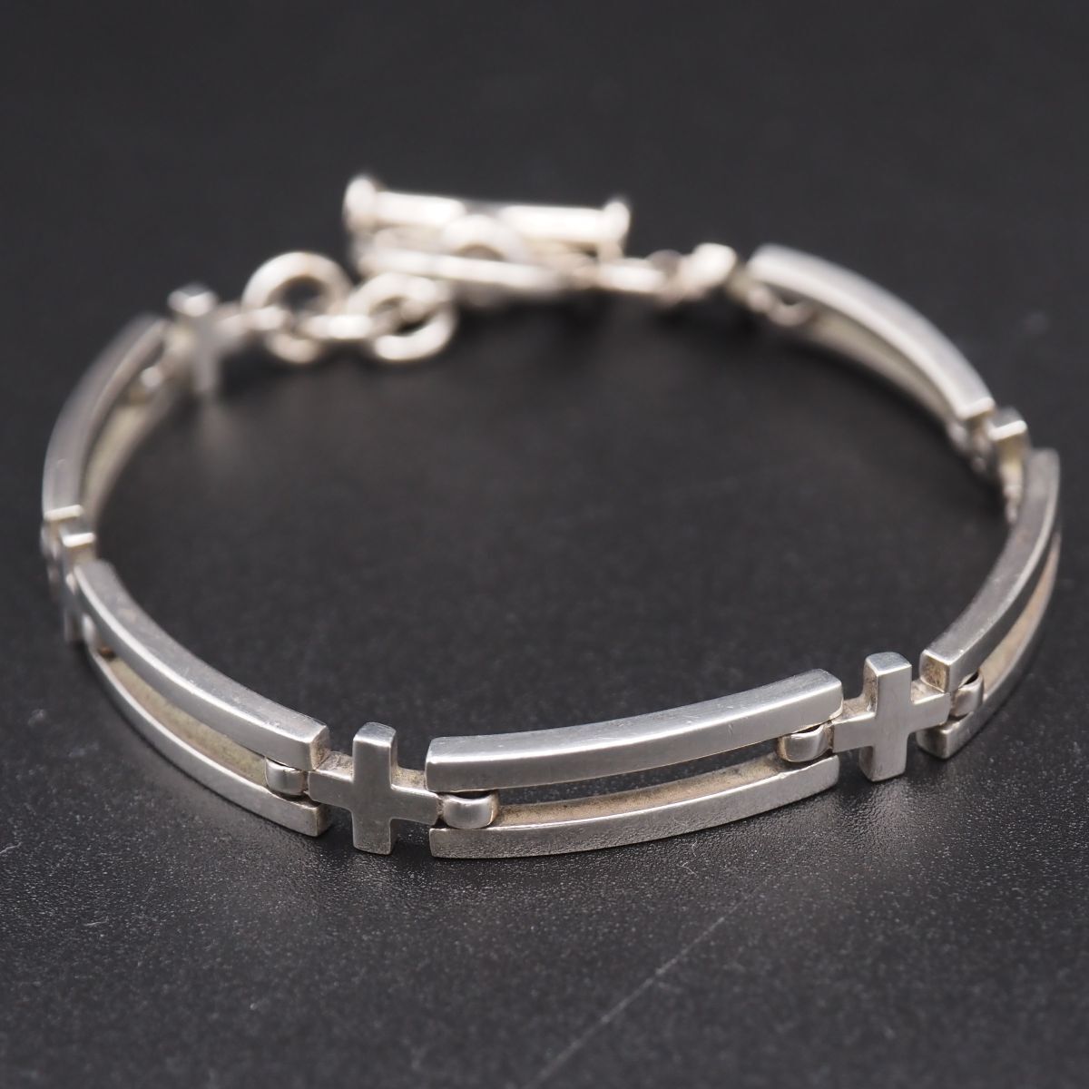 X365 ヴィンテージ SILVER刻印 ブレスレット クロス デザイン シルバー 
