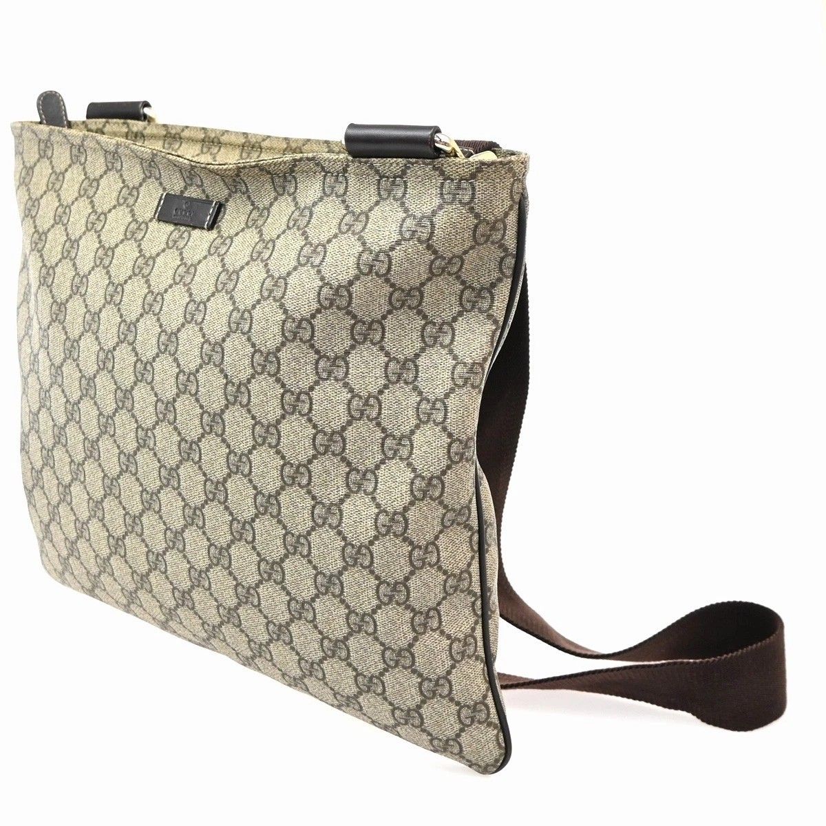 GUCCI グッチ GGスプリーム ショルダーバッグ 斜めがけショルダー マチ 
