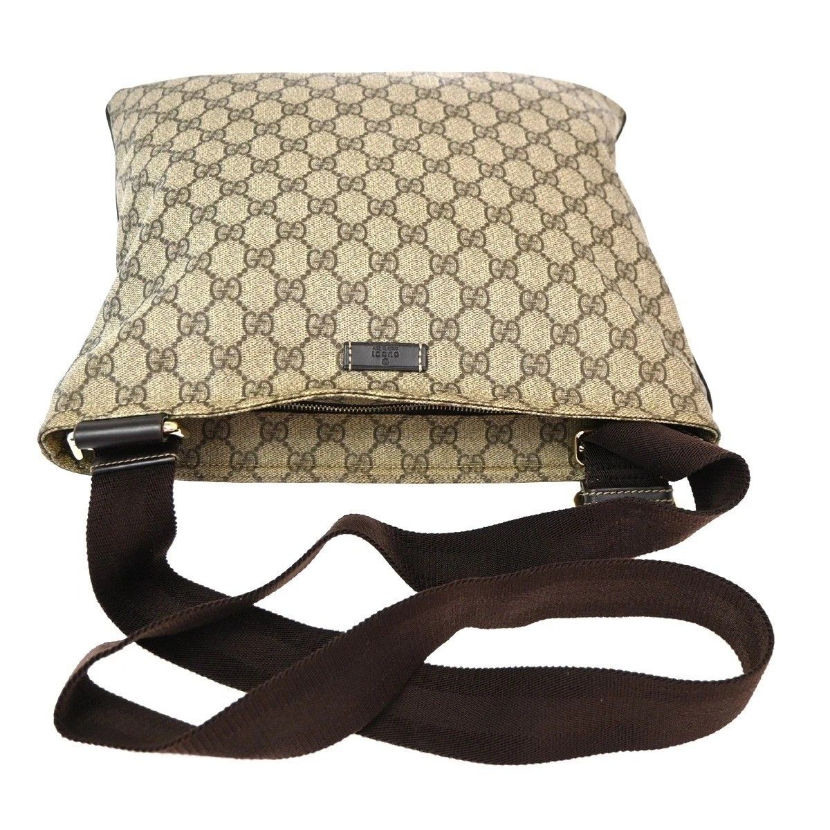GUCCI グッチ GGスプリーム ショルダーバッグ 斜めがけショルダー マチ 
