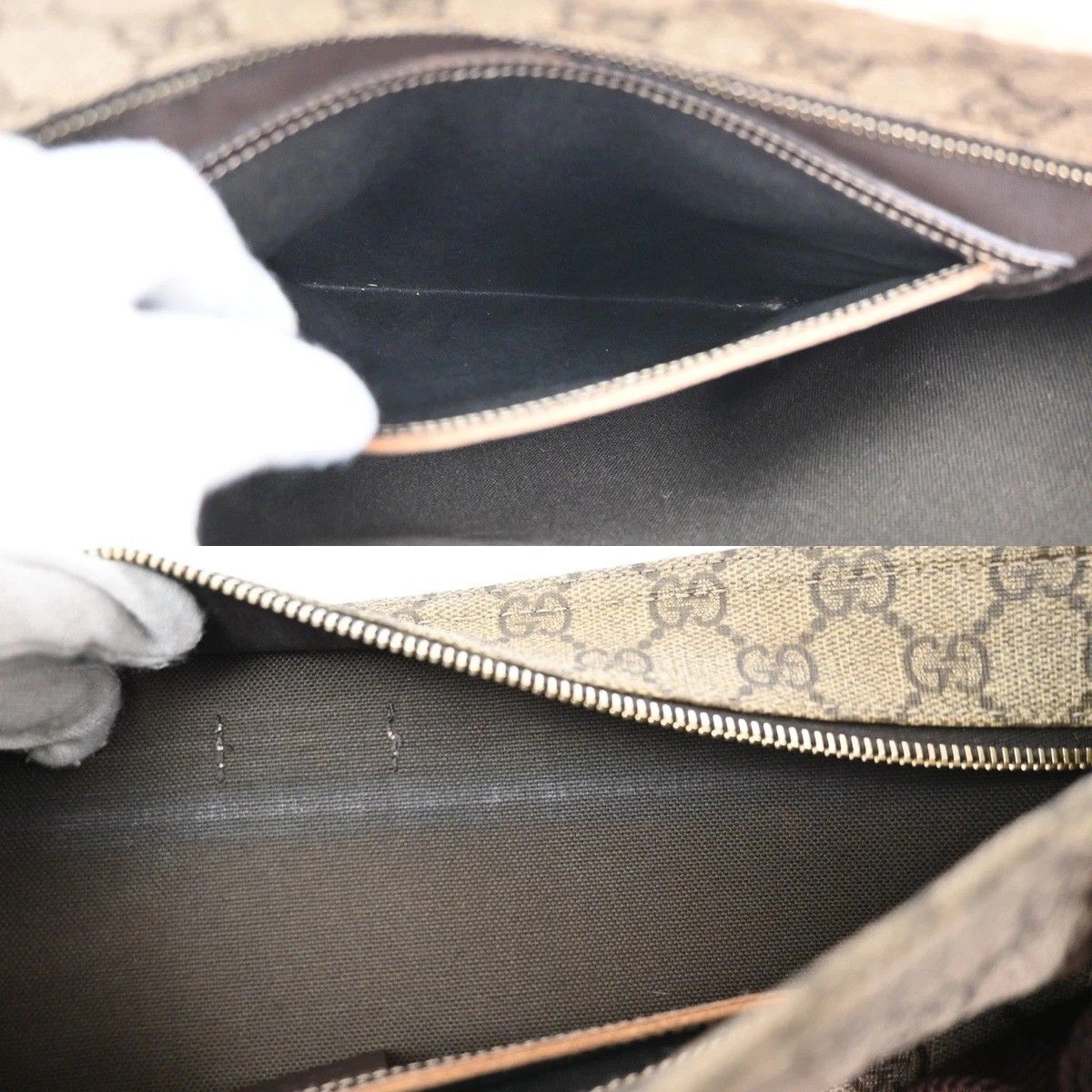 GUCCI グッチ GGスプリーム ショルダーバッグ 斜めがけショルダー マチ