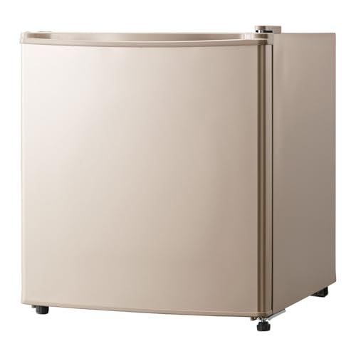 【新品】simplus 1ドア冷蔵庫 47L 自動霜取り機能付 左右開き SP-47LD 一人暮らし 小型 コンパクト シンプラス 大容量 温度調整可 両開き 仕切り棚 製氷 サブ冷蔵庫 新生活 (1ドア/47L, ゴールド) bd7f4049