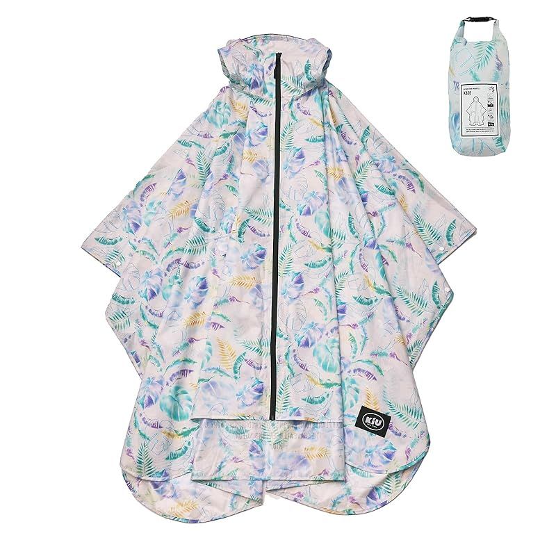 KiU キウ レインポンチョ 2ND RAIN PONCHO - 2ND 防水 撥水 はっ水 耐水 雨対策 大雨 台風 梅雨 レインコート ポンチョ 雨具 雨ガッパ 雨合羽 収納袋 ポケット おしゃれ かわいい 通勤 通学 自転車 アウトドア フェス ユニセッ