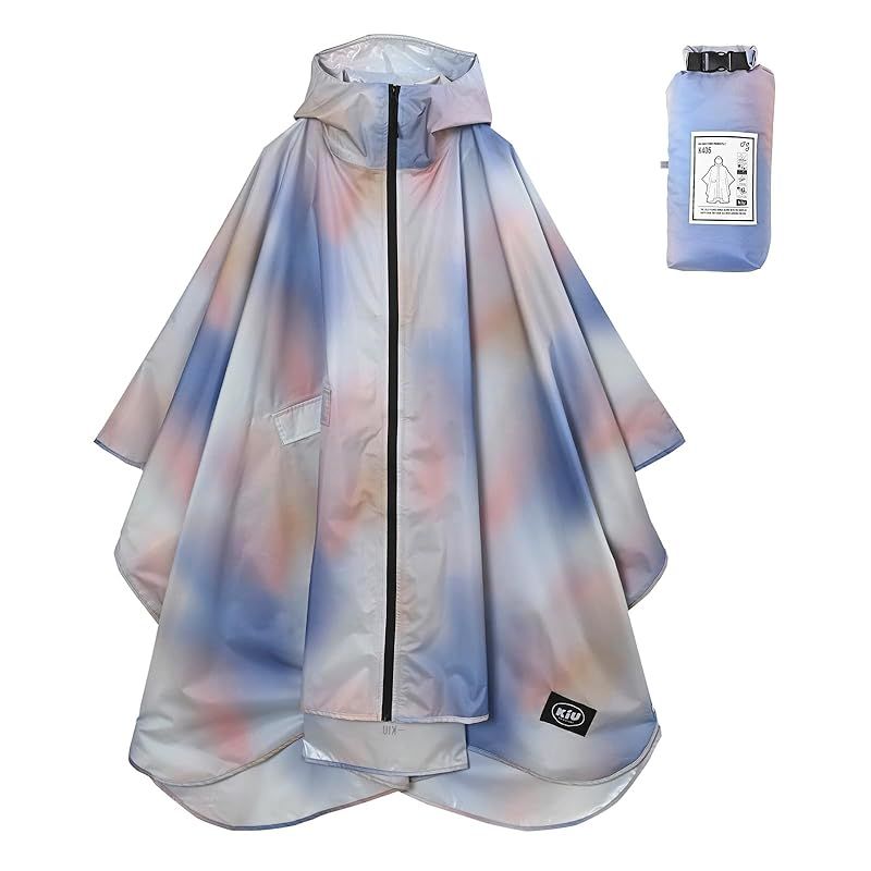 KiU キウ レインポンチョ 2ND RAIN PONCHO - 2ND 防水 撥水 はっ水 耐水 雨対策 大雨 台風 梅雨 レインコート ポンチョ 雨具 雨ガッパ 雨合羽 収納袋 ポケット おしゃれ かわいい 通勤 通学 自転車 アウトドア フェス ユニセッ