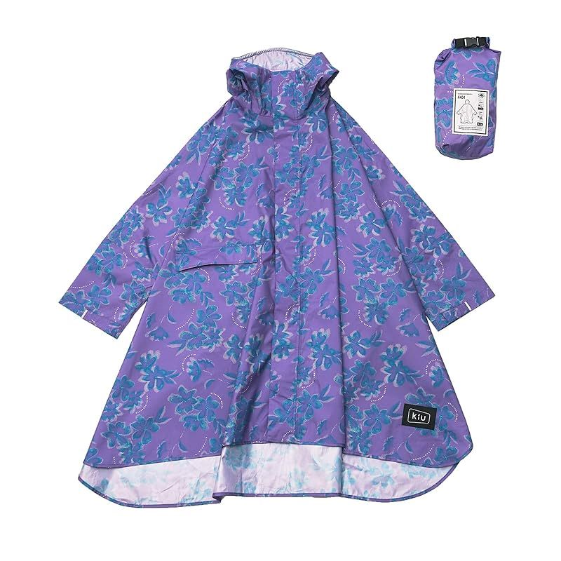 KiU キウ スタンダードレインポンチョ 2ND STANDARD RAIN PONCHO - 2ND 防水 撥水 はっ水 耐水 豪雨対応 雨対策 大雨 台風 梅雨 防災 レインコート スリーブポンチョ 雨具 雨ガッパ 雨合羽 袖付き 収納袋 ポケット おしゃ