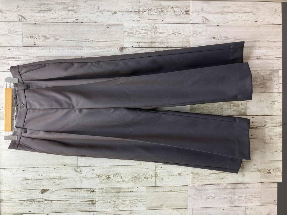 MAISON SPECIAL Chambray Washable Wool Wide Pants スラックス メゾンスペシャル