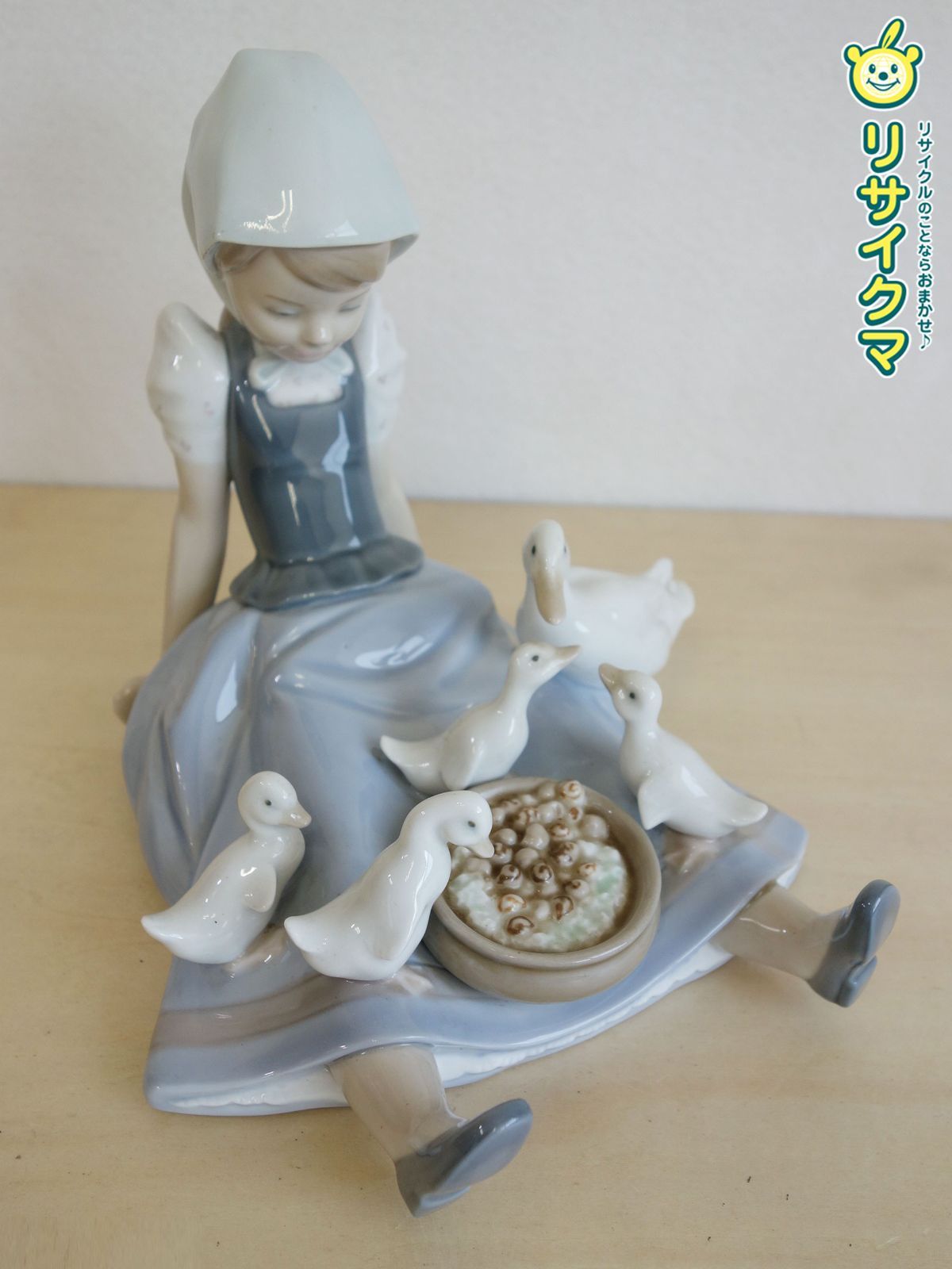 中古】M▽リヤドロ LLADRO 磁器人形 アヒルの家族 私の食いしん坊たち