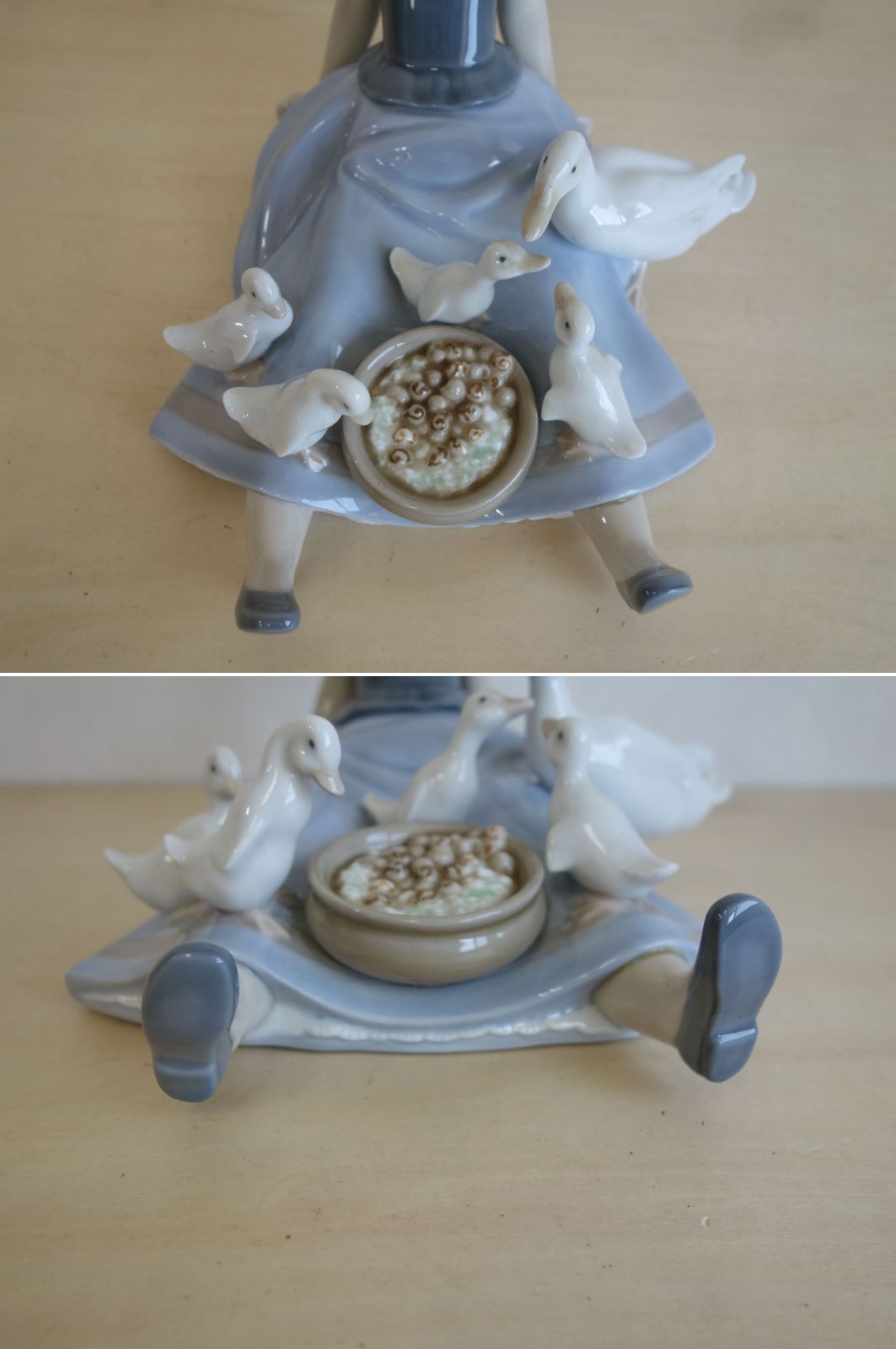 中古】M▽リヤドロ LLADRO 磁器人形 アヒルの家族 私の食いしん坊たち