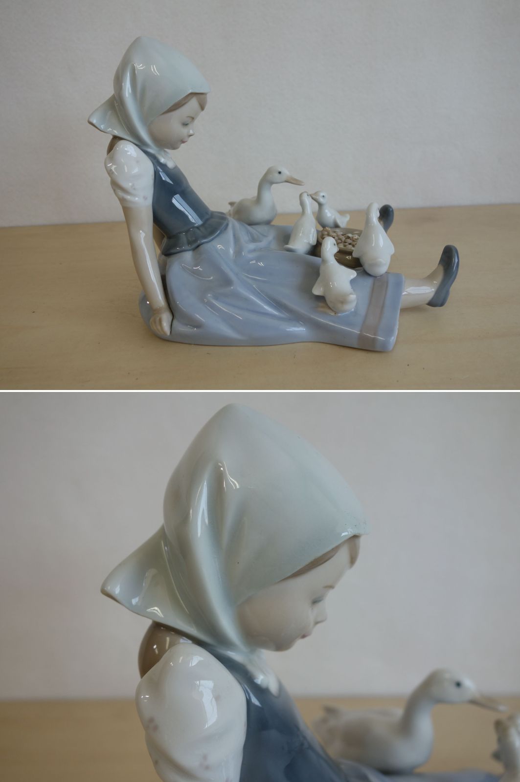 中古】M▽リヤドロ LLADRO 磁器人形 アヒルの家族 私の食いしん坊たち