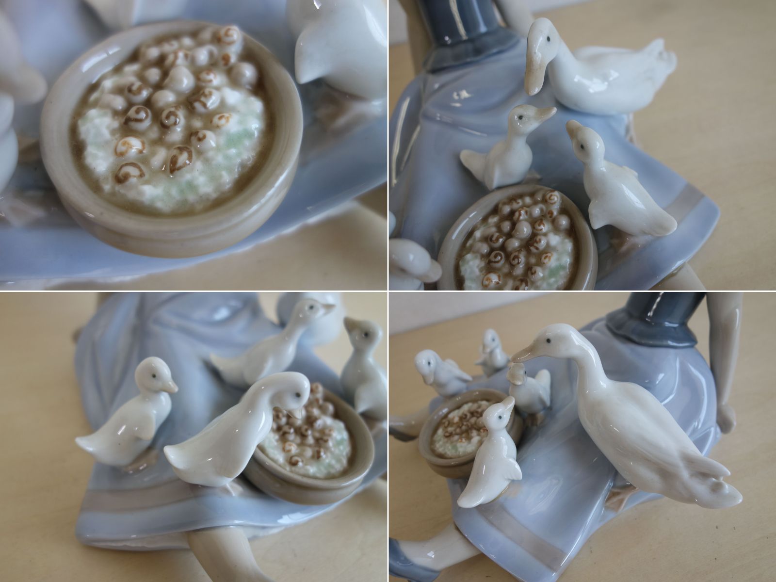 中古】M▽リヤドロ LLADRO 磁器人形 アヒルの家族 私の食いしん坊たち