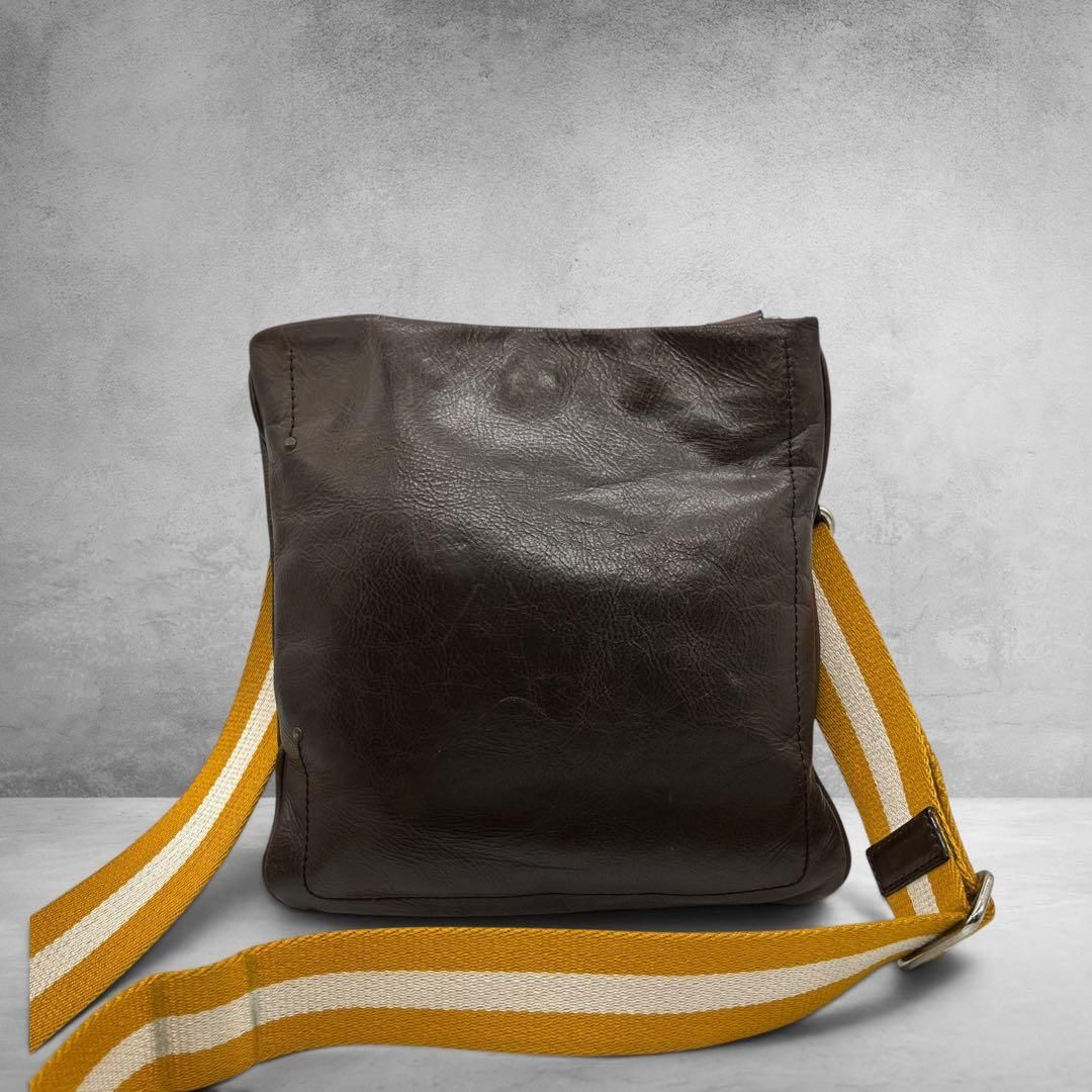 BALLY トレインスポッティング レザー ショルダーバッグ イエロー 2968 BALLY トレインスポッティング レザー ショルダーバッグ イエロー 2968