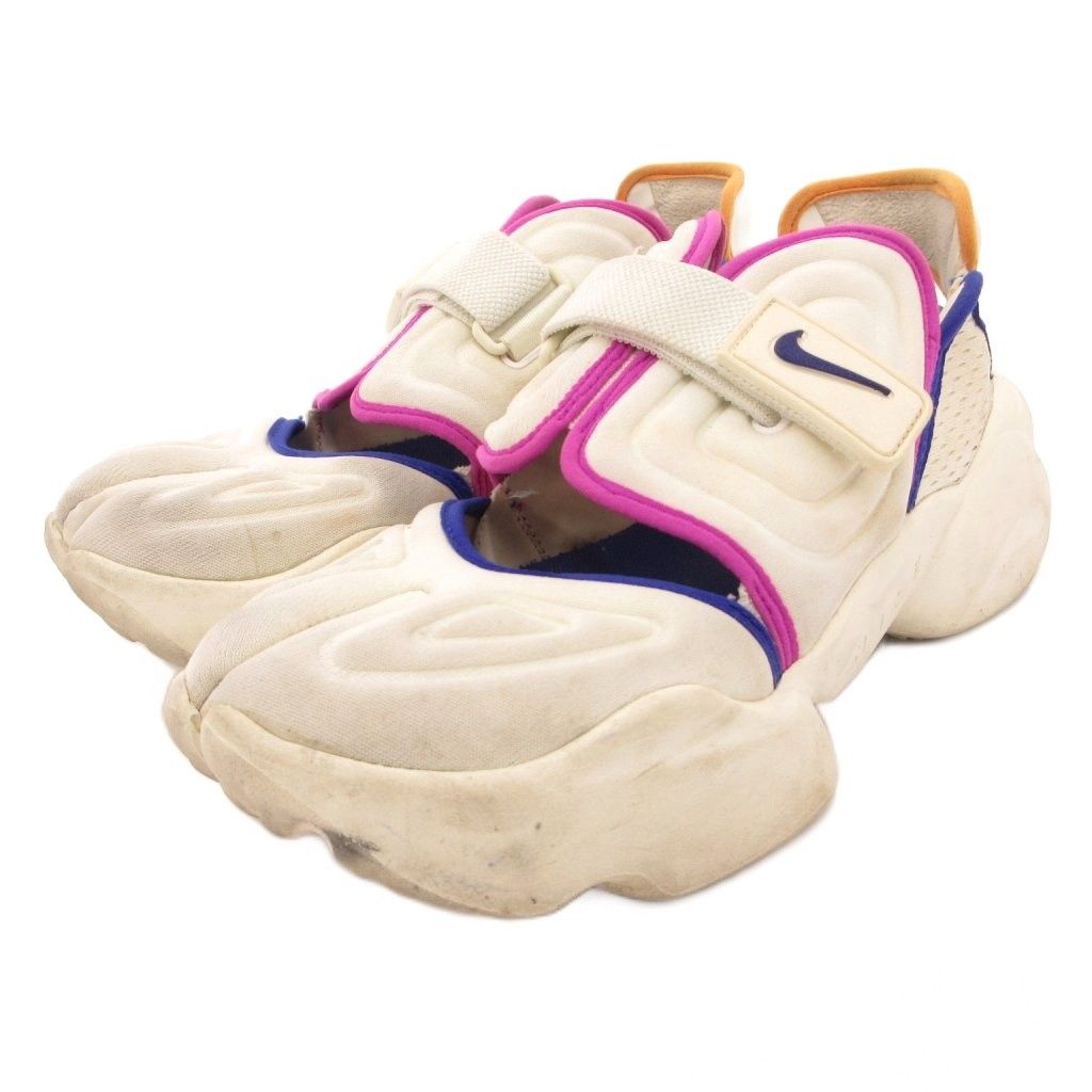 ナイキ NIKE アクアリフト スニーカー サンダル シューズ 25cm 白 ホワイト 青 ブルー 紫 パープル DX3299-100 /JS