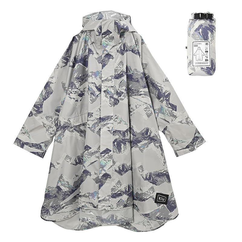 KiU キウ スタンダードレインポンチョ 2ND STANDARD RAIN PONCHO - 2ND 防水 撥水 はっ水 耐水 豪雨対応 雨対策 大雨 台風 梅雨 レインコート スリーブポンチョ 雨具 雨ガッパ 雨合羽 袖付き 収納袋 ポケット おしゃれ か