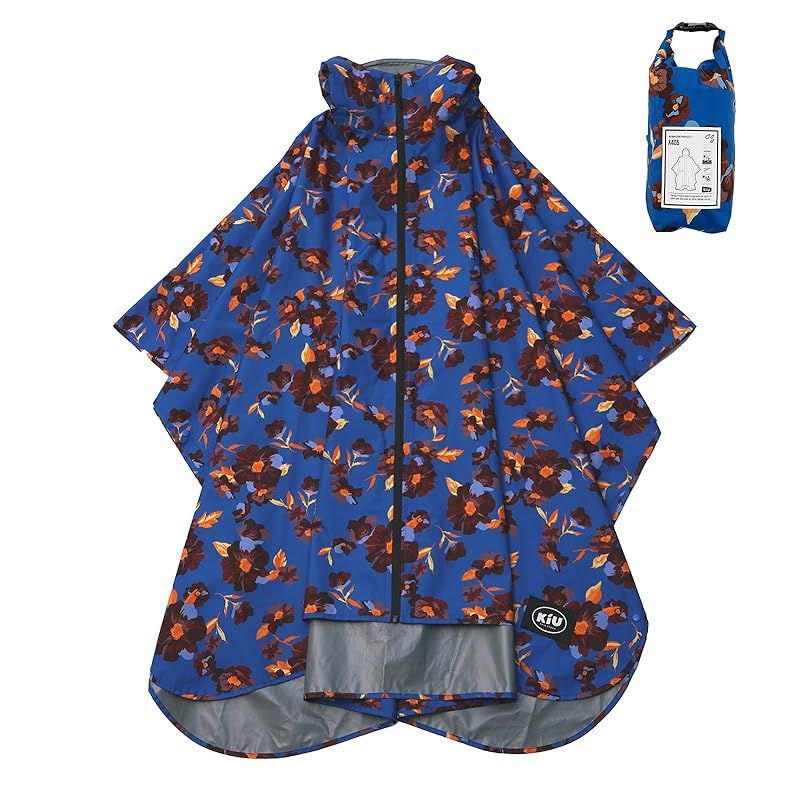 KiU キウ レインポンチョ 2ND RAIN PONCHO - 2ND 防水 撥水 はっ水 耐水 雨対策 大雨 台風 梅雨 レインコート ポンチョ 雨具 雨ガッパ 雨合羽 収納袋 ポケット おしゃれ かわいい 通勤 通学 自転車 アウトドア フェス ユニセッ