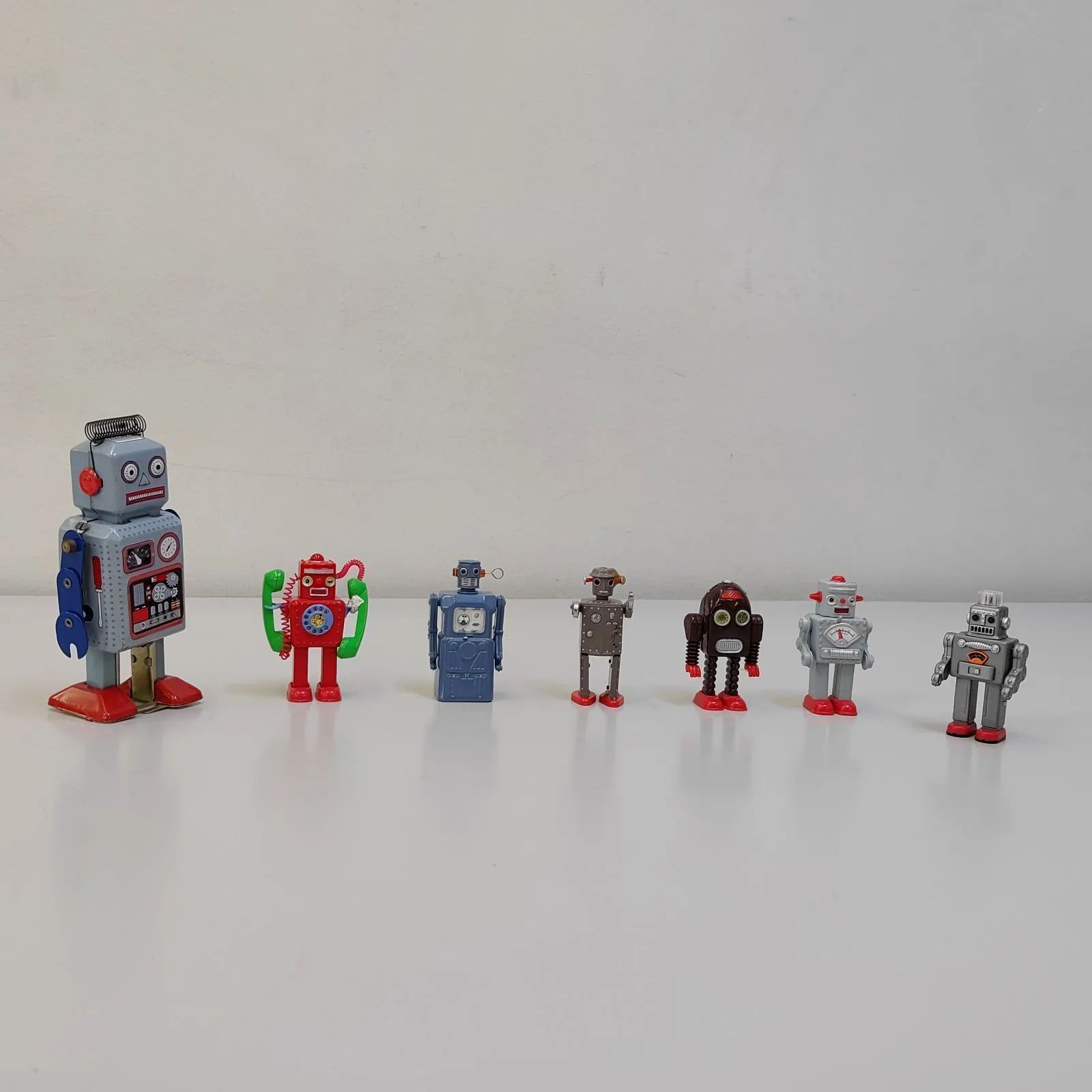 〇ロボット レトロ 7体セット インテリア 置物