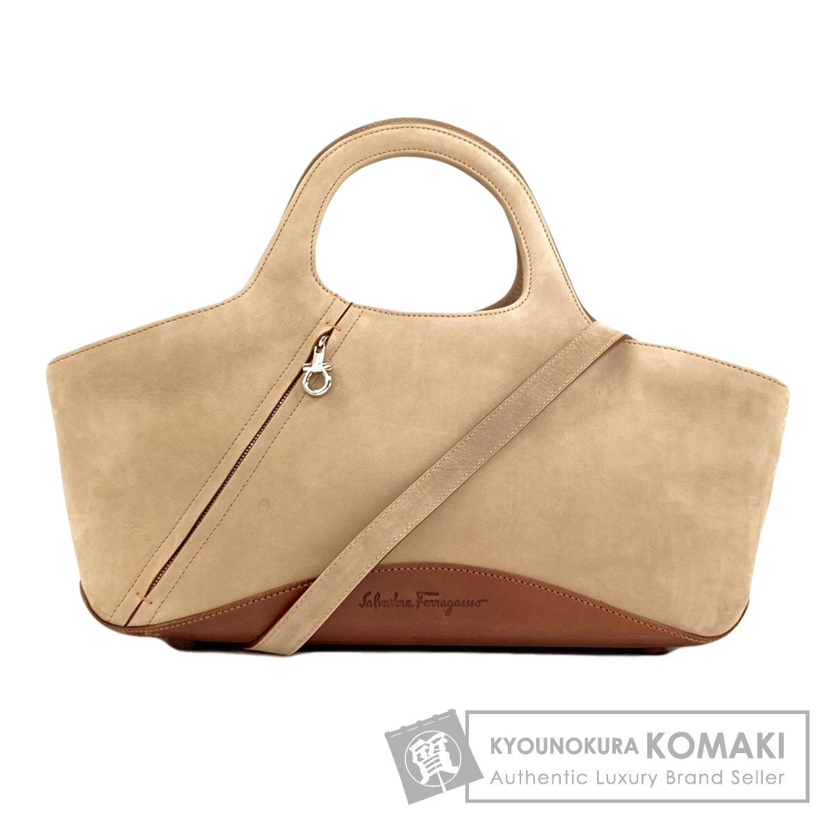 Salvatore Ferragamo サルヴァトーレフェラガモ 2WAY ハンドバッグ スウェード レディース [中古]