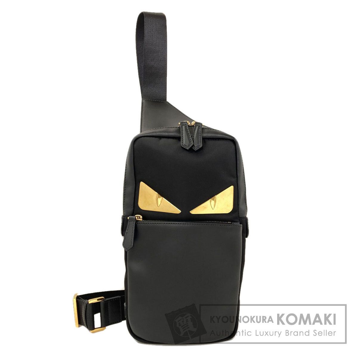 FENDI フェンディ モンスター ボディバッグ ナイロン レザー レディース [中古]