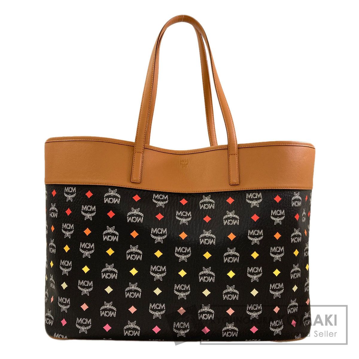 MCM エムシーエム ロゴ トートバッグ レザー レディース [中古]
